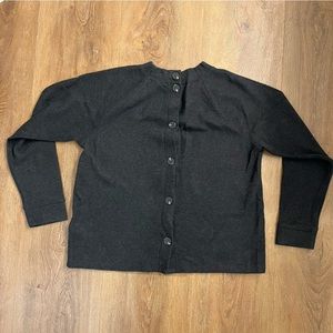EUC Madewell Button Back Sweater/Sweatshirt Charcoal
